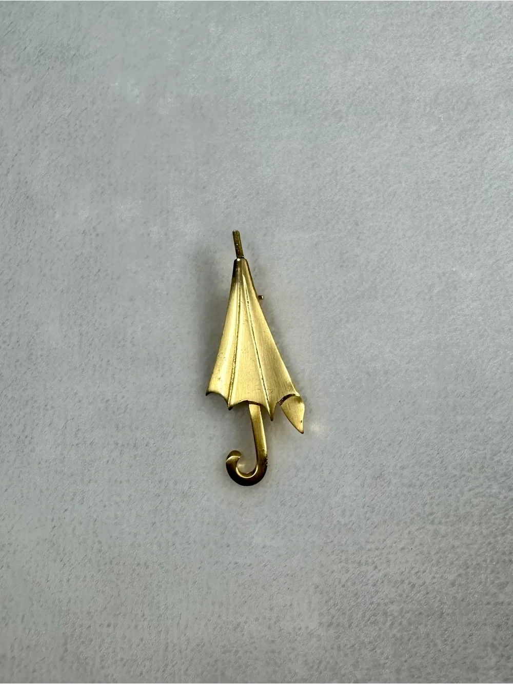 Gold Umbrella Brooch Pin
